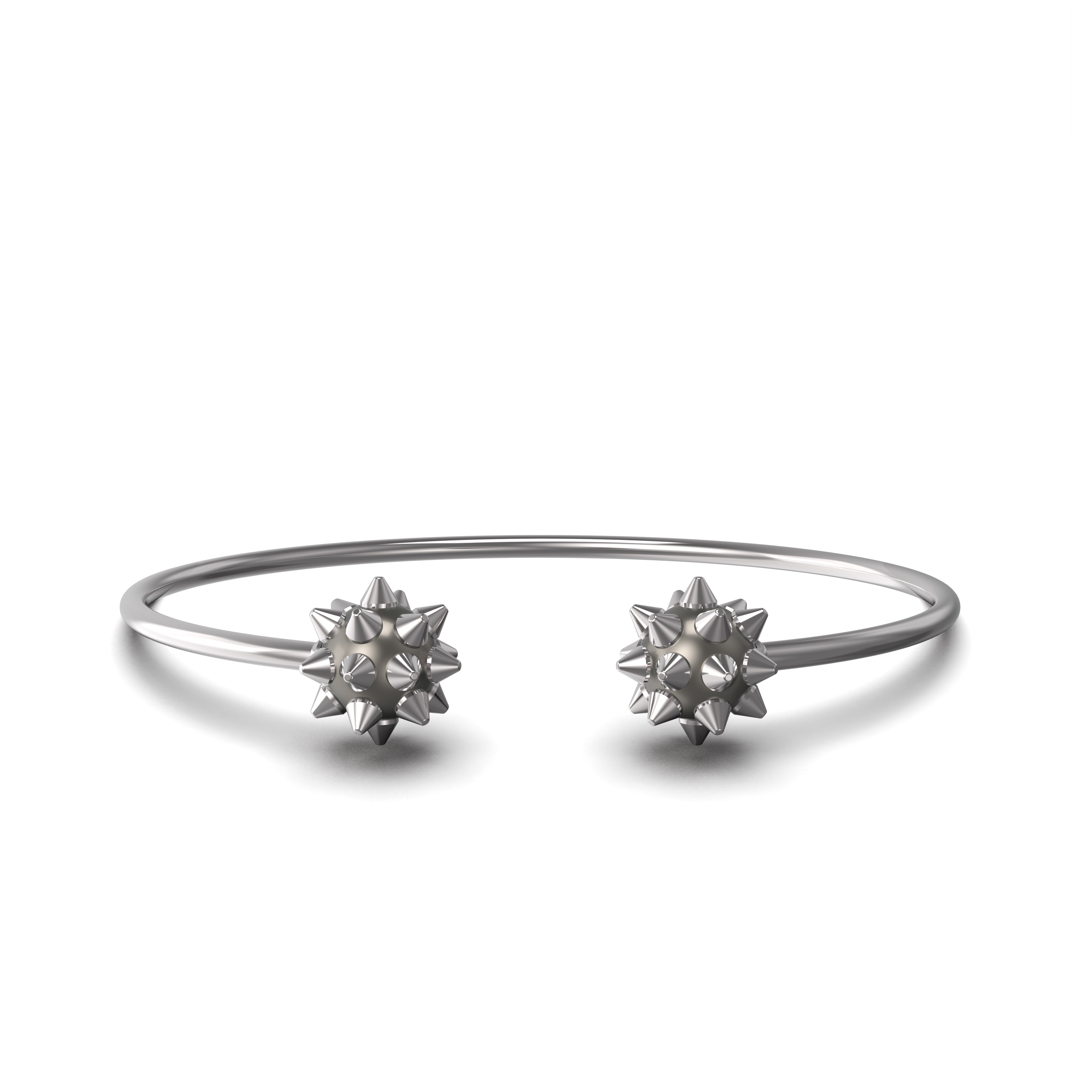 18K white gold bracelet with black South Sea pearl for men and women.