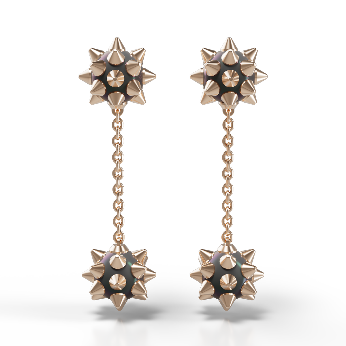 SPIKED Pearl Drop Earrings