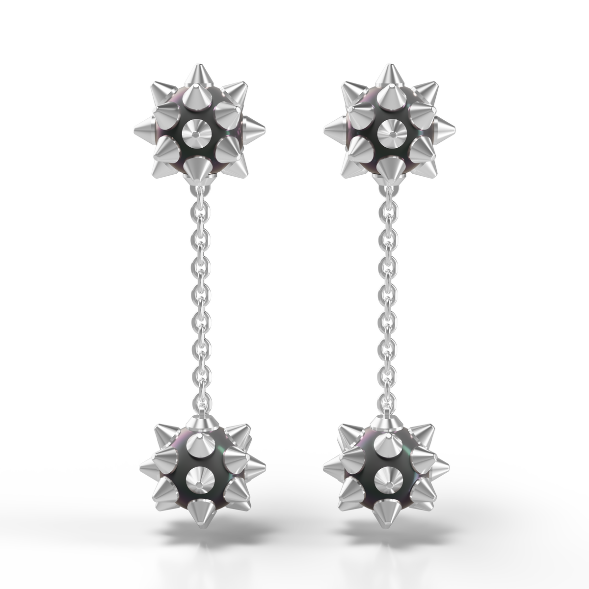 SPIKED Pearl Drop Earrings