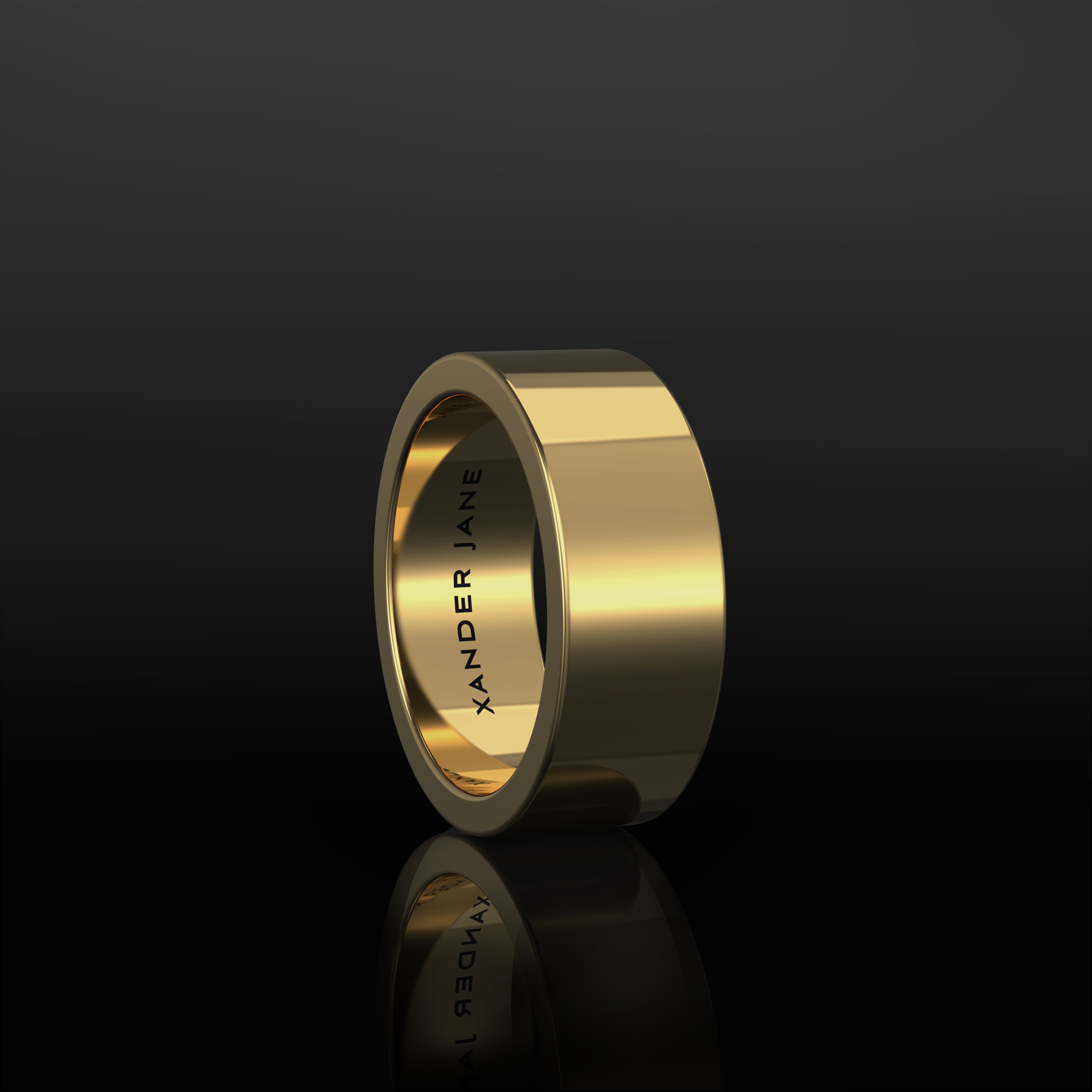Xander Jane jewelry Plain Jane Flat 7mm Ring in 18K Yellow Gold Wedding Band V