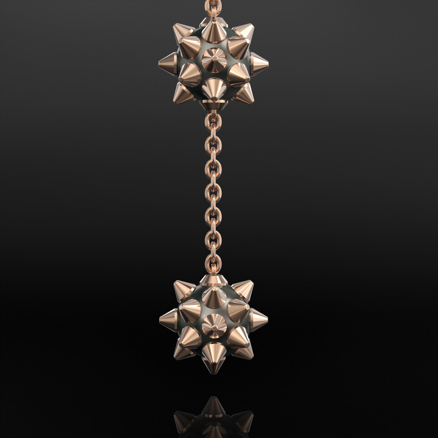 SPIKED Pearl Drop Necklace