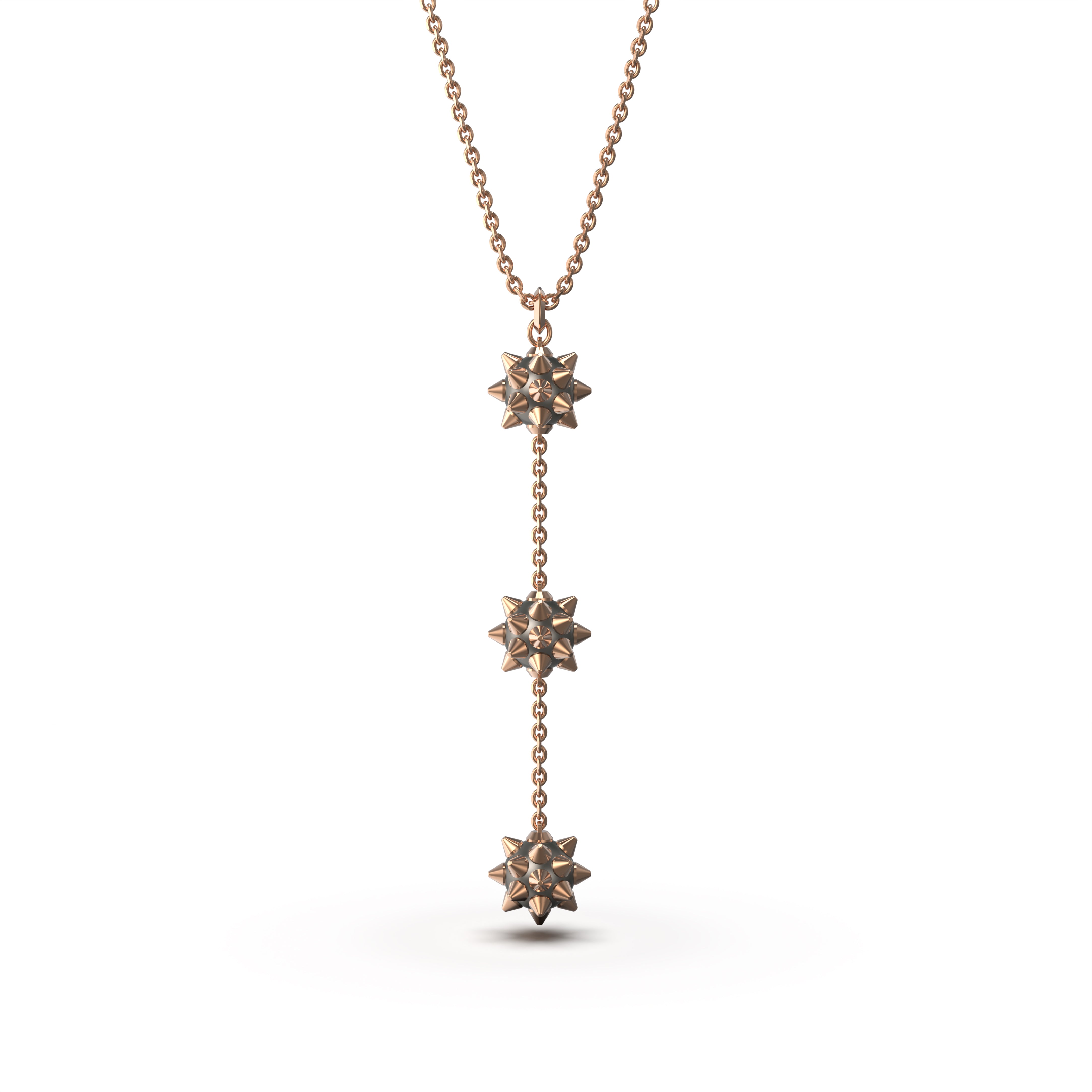SPIKED Pearl Drop Necklace