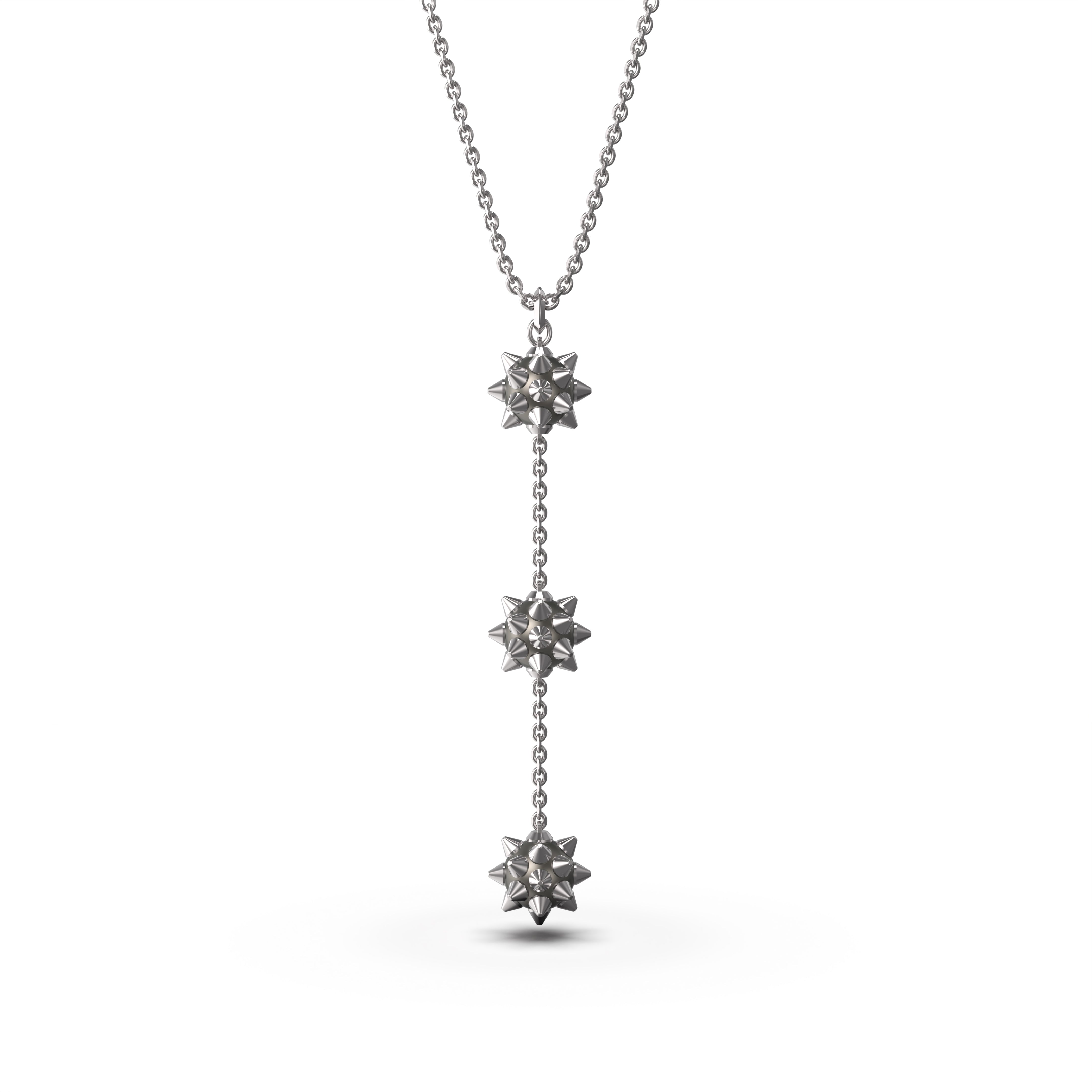 SPIKED Pearl Drop Necklace