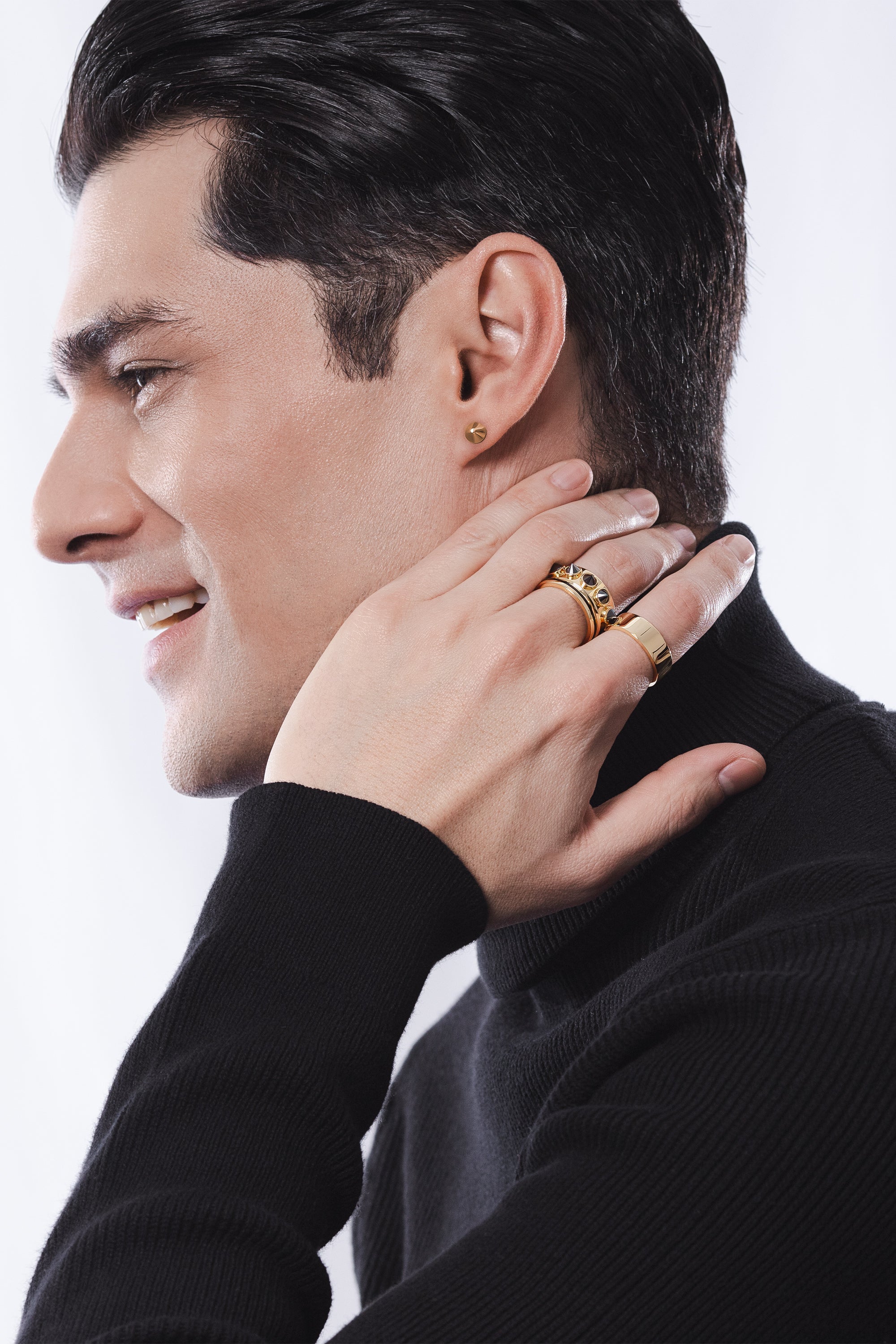 Xander Jane Men's Fine Jewelry - Exclusive 18k Gold Earring Collection showcasing Avant-Garde Designs for the Contemporary, Fashion-Forward Man.