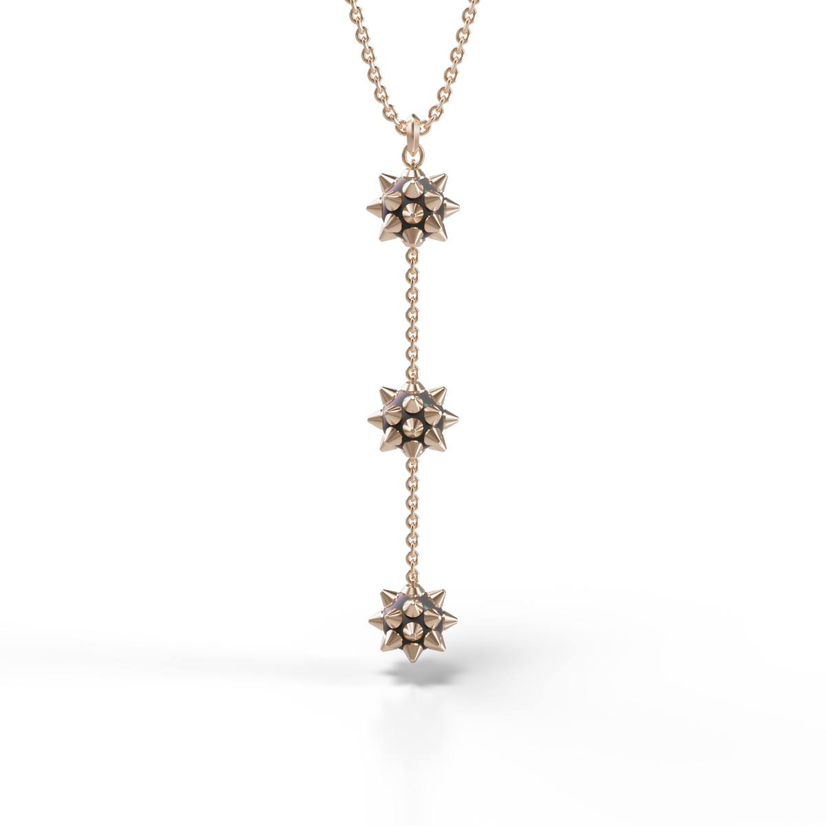 SPIKED Pearl Drop Necklace