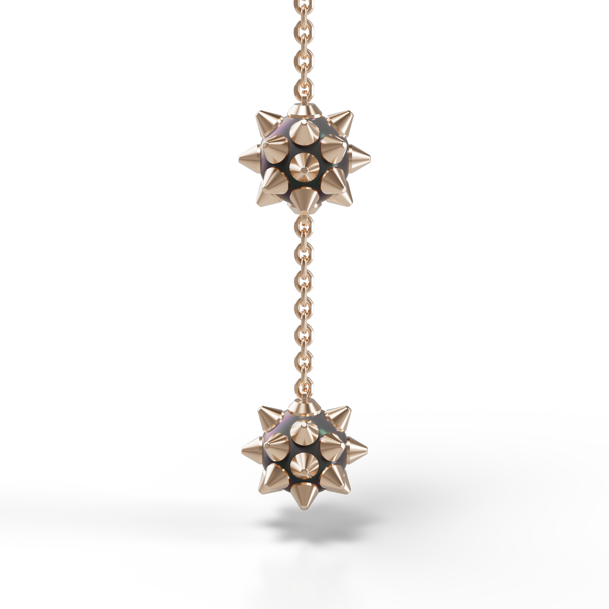 SPIKED Pearl Drop Necklace