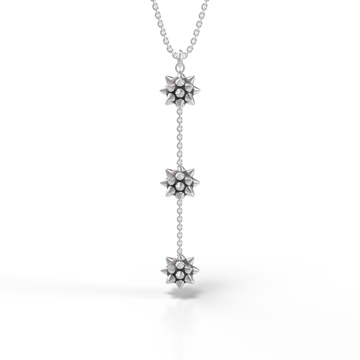 SPIKED Pearl Drop Necklace