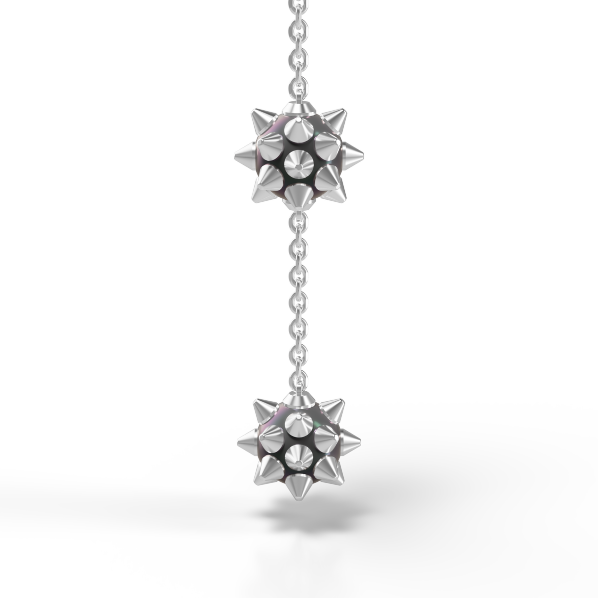 SPIKED Pearl Drop Necklace