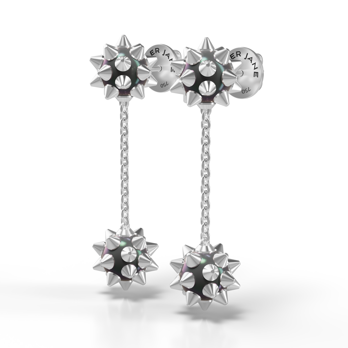 SPIKED Pearl Drop Earrings