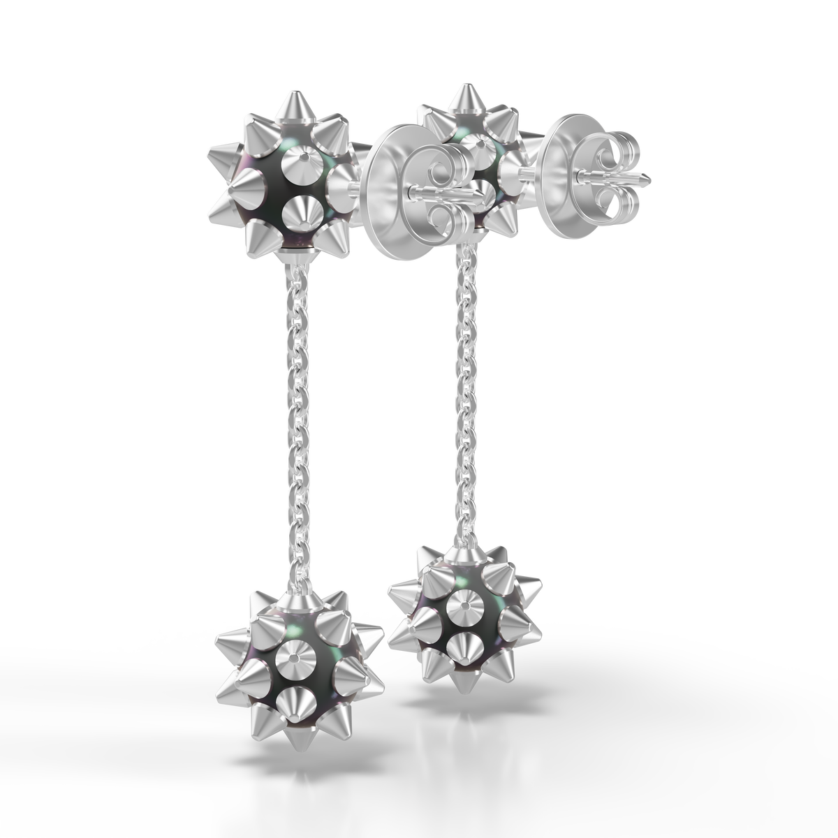 SPIKED Pearl Drop Earrings