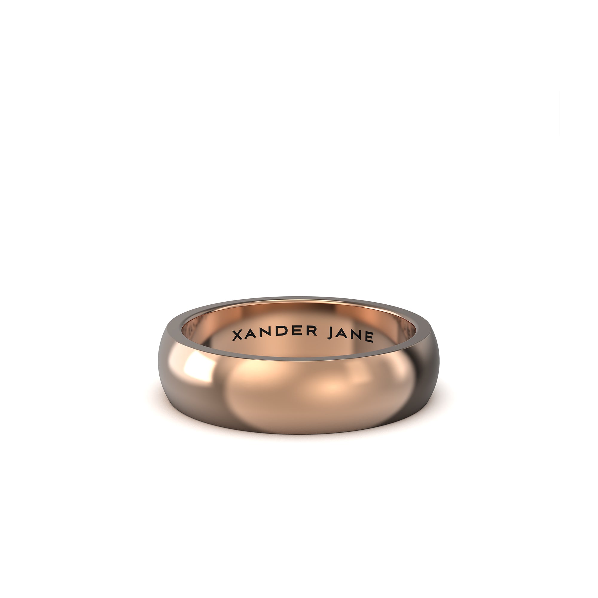 Xander Jane jewelry Plain Jane 5mm Domed Ring in 18K Rose Gold Wedding Band H
