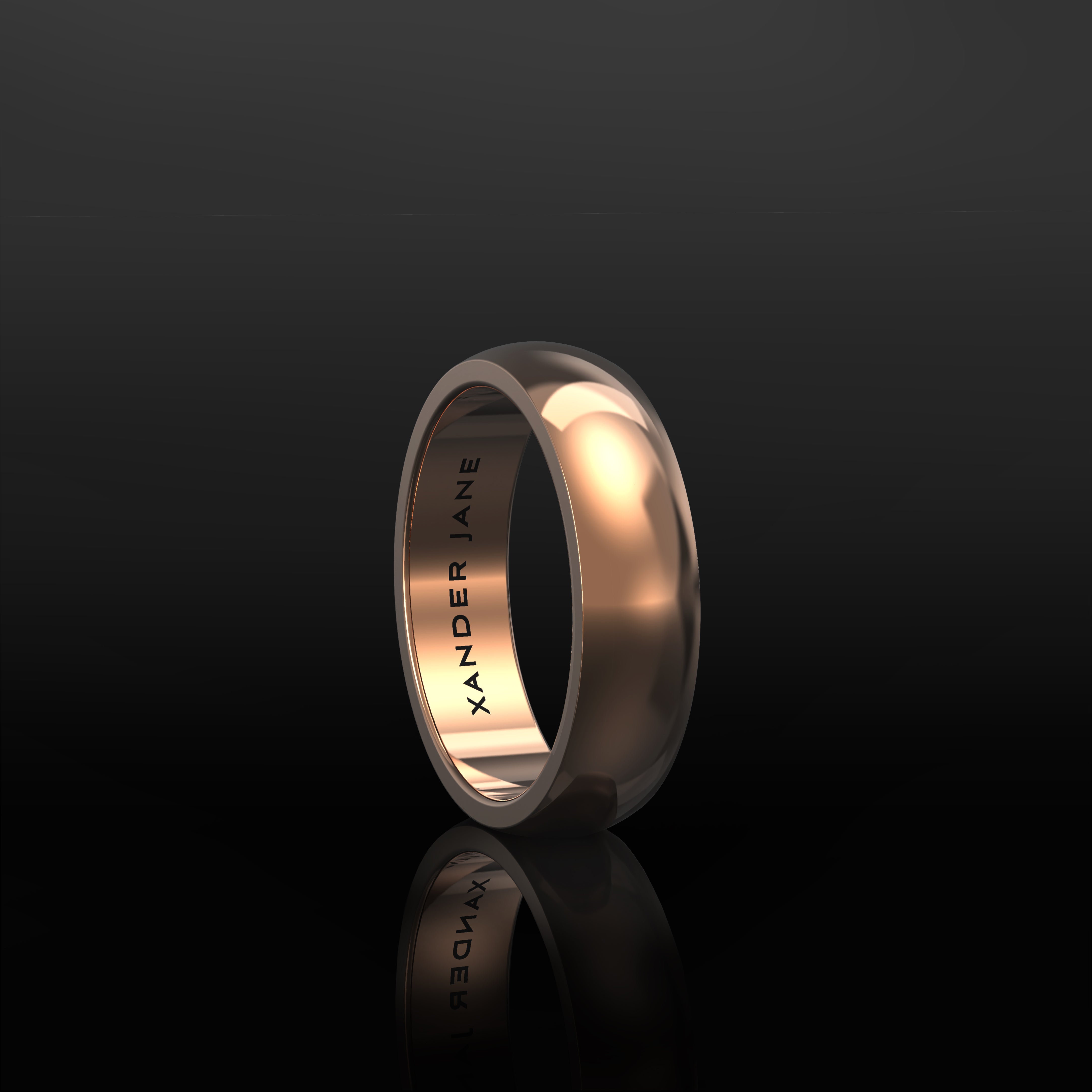 Xander Jane jewelry Plain Jane 5mm Domed Ring in 18K Rose Gold Wedding Band V