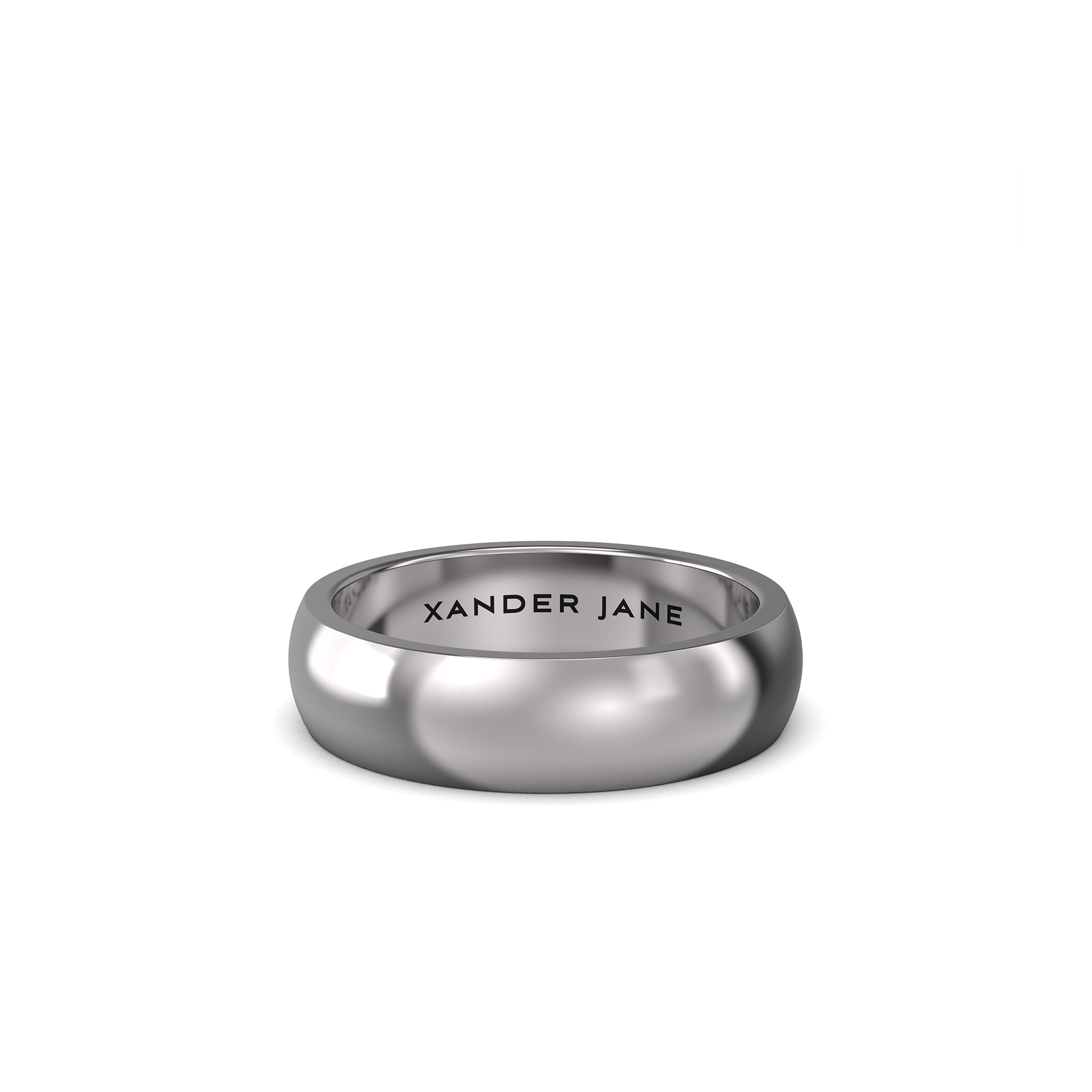 Xander Jane jewelry Plain Jane 5mm Domed Ring in 18K White Gold Wedding Band H