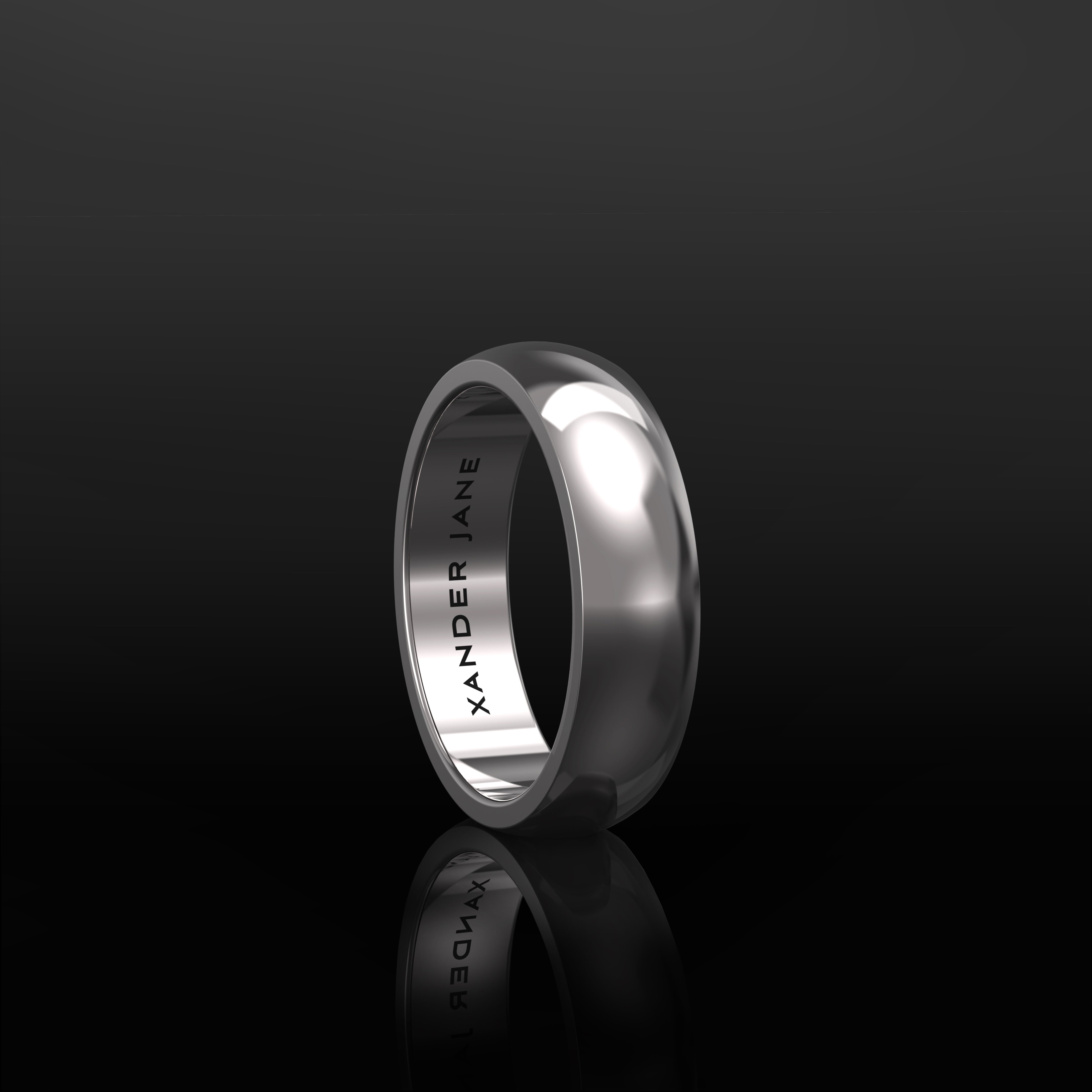 Xander Jane jewelry Plain Jane 5mm Domed Ring in 18K White Gold Wedding Band V