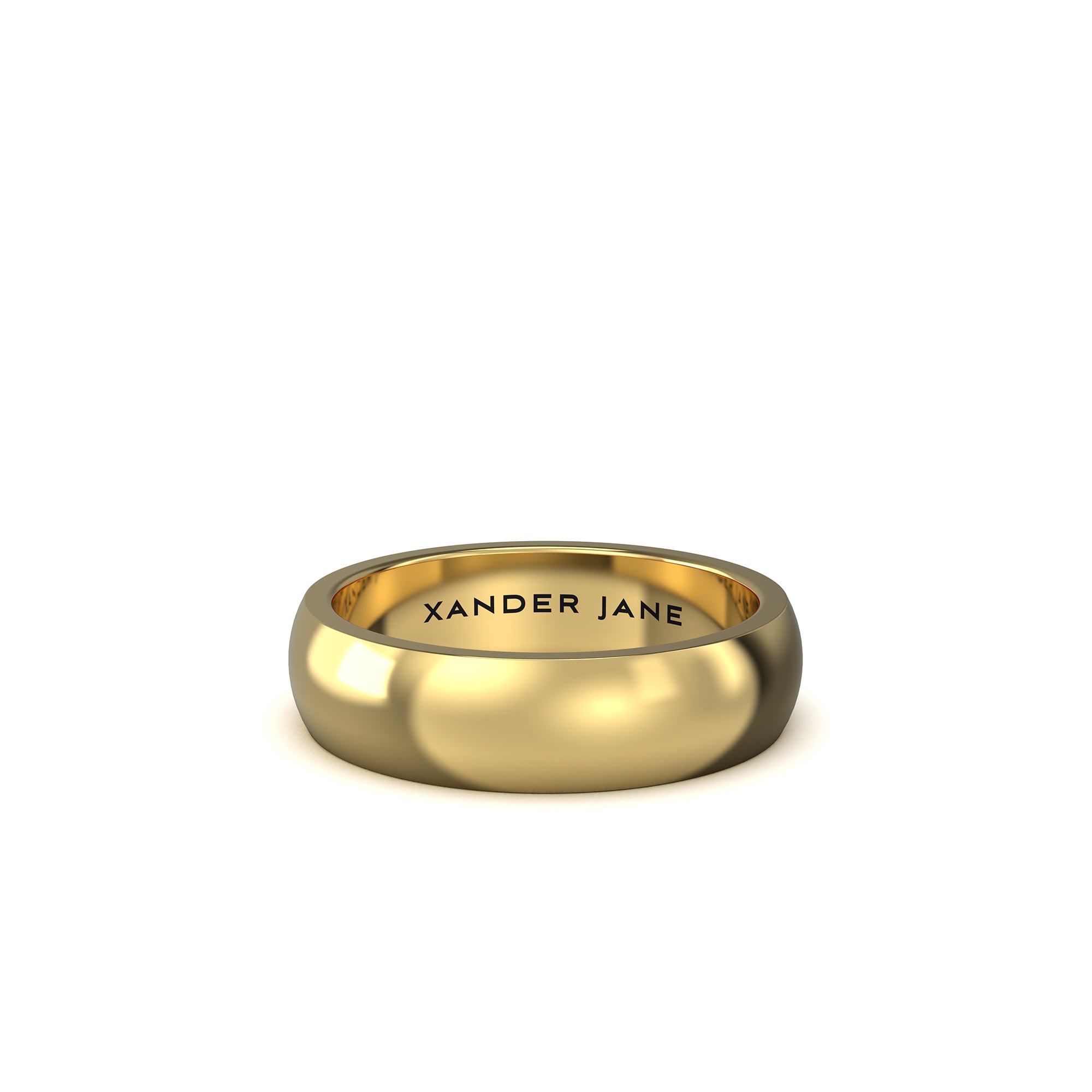 Xander Jane jewelry Plain Jane 5mm Domed Ring in 18KYellow Gold Wedding Band H