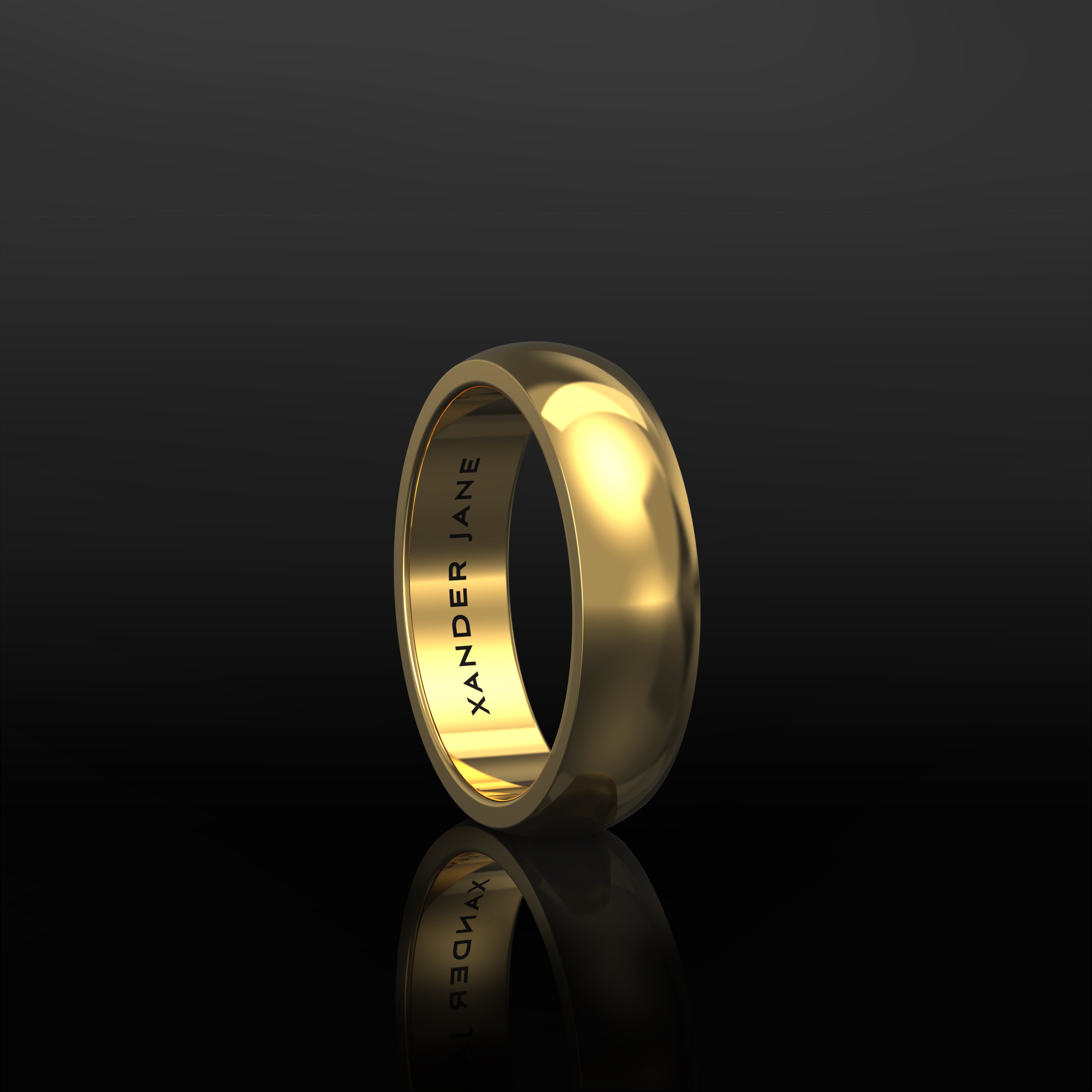 Xander Jane jewelry Plain Jane 5mm Domed Ring in 18K Yellow Gold Wedding Band V