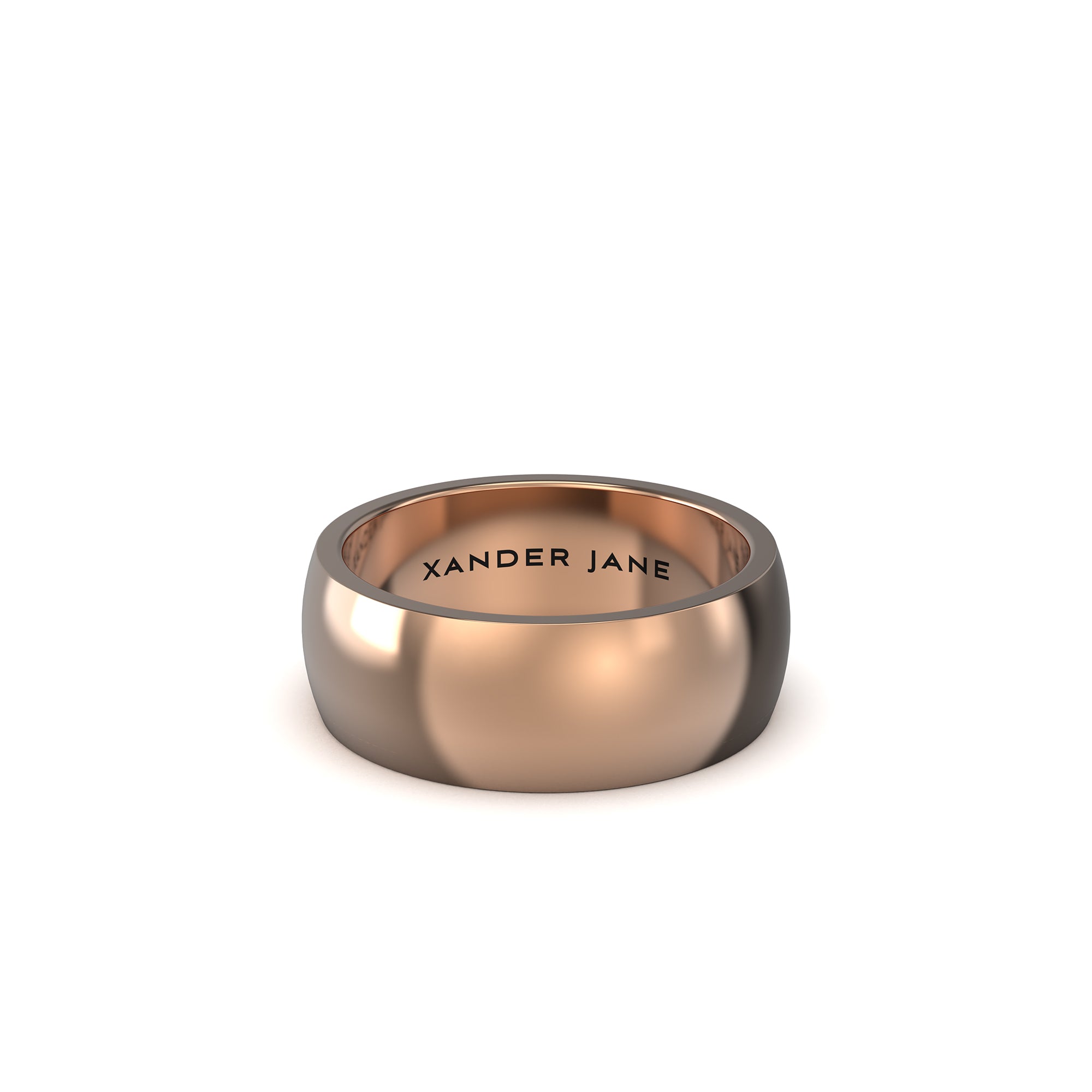 Xander Jane jewelry Plain Jane 7mm Domed Ring in 18K Rose Gold Wedding Band H