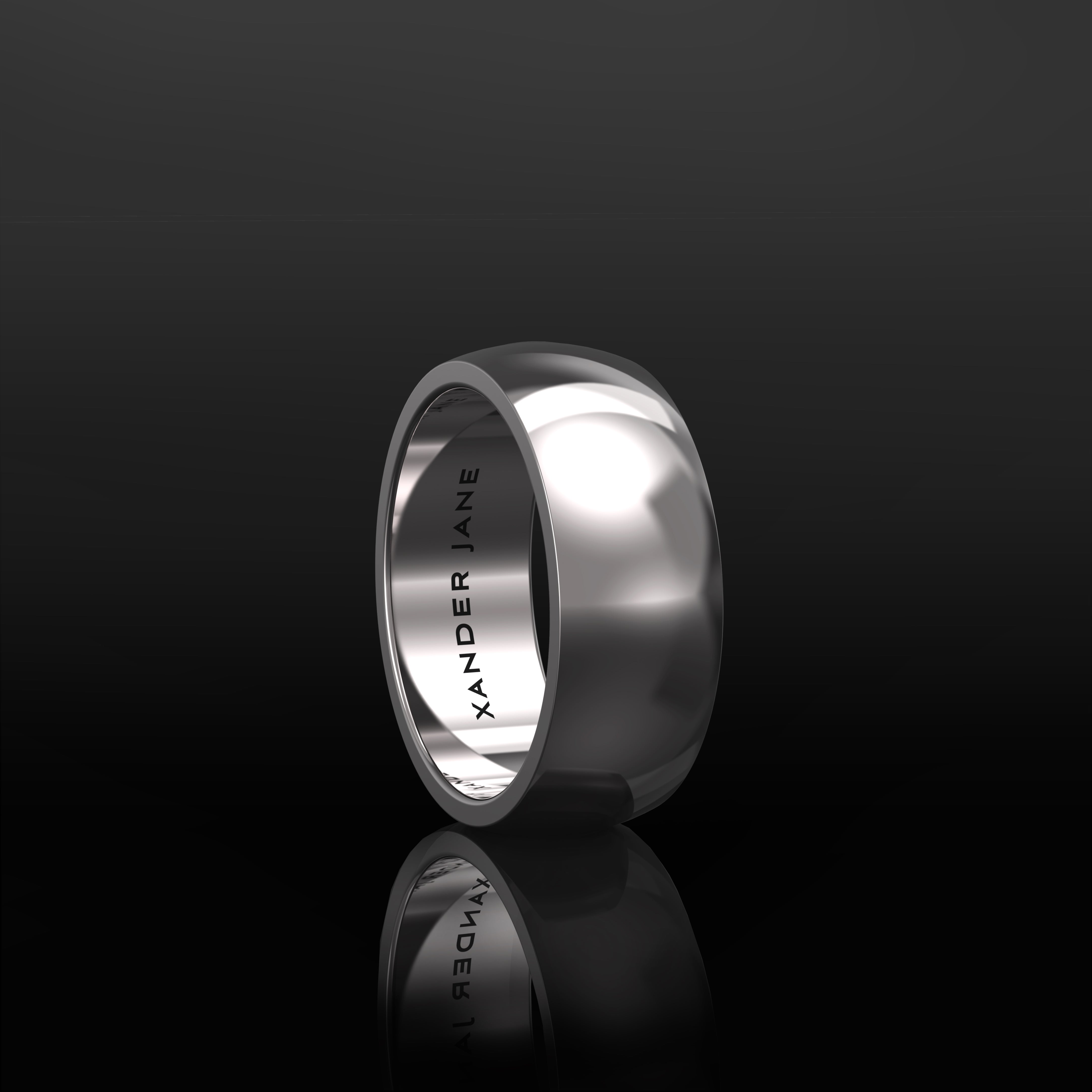Xander Jane jewelry Plain Jane 7mm Domed Ring in 18K White Gold Wedding Band V