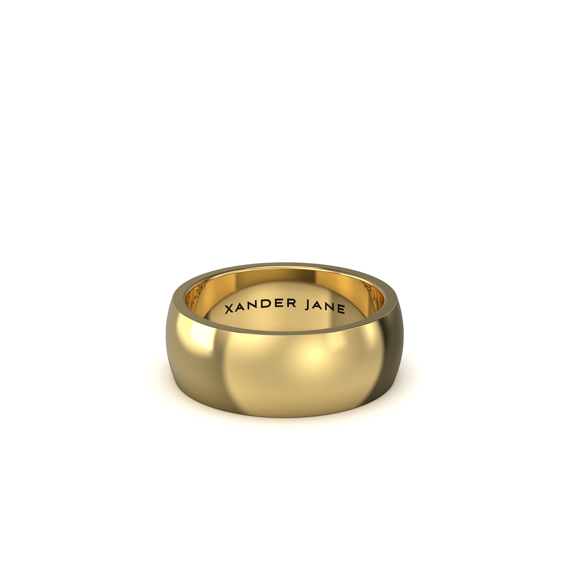 Xander Jane jewelry Plain Jane 7mm Domed Ring in 18K Yellow Gold Wedding Band H