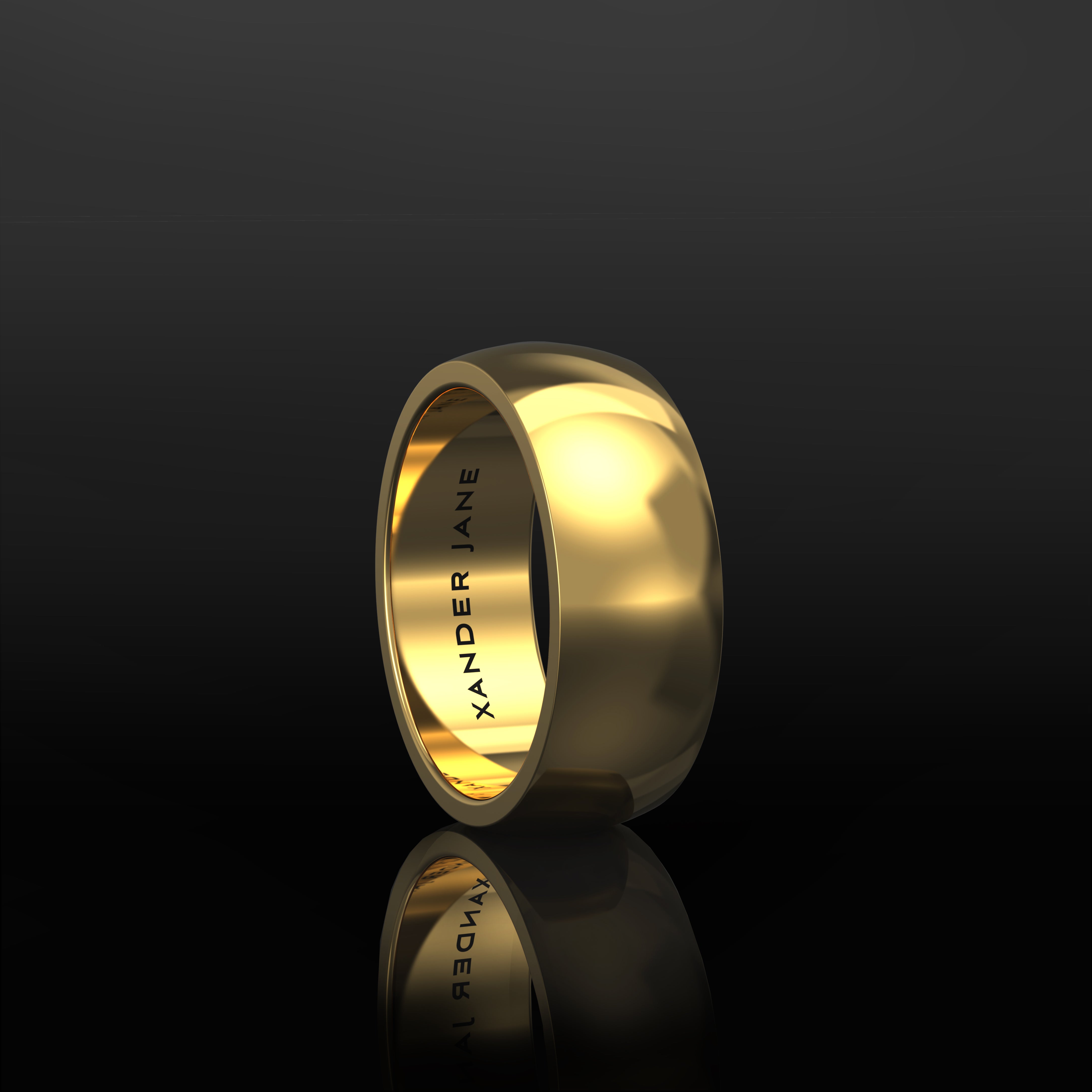 Xander Jane jewelry Plain Jane 7mm Domed Ring in 18K Yellow Gold Wedding Band V