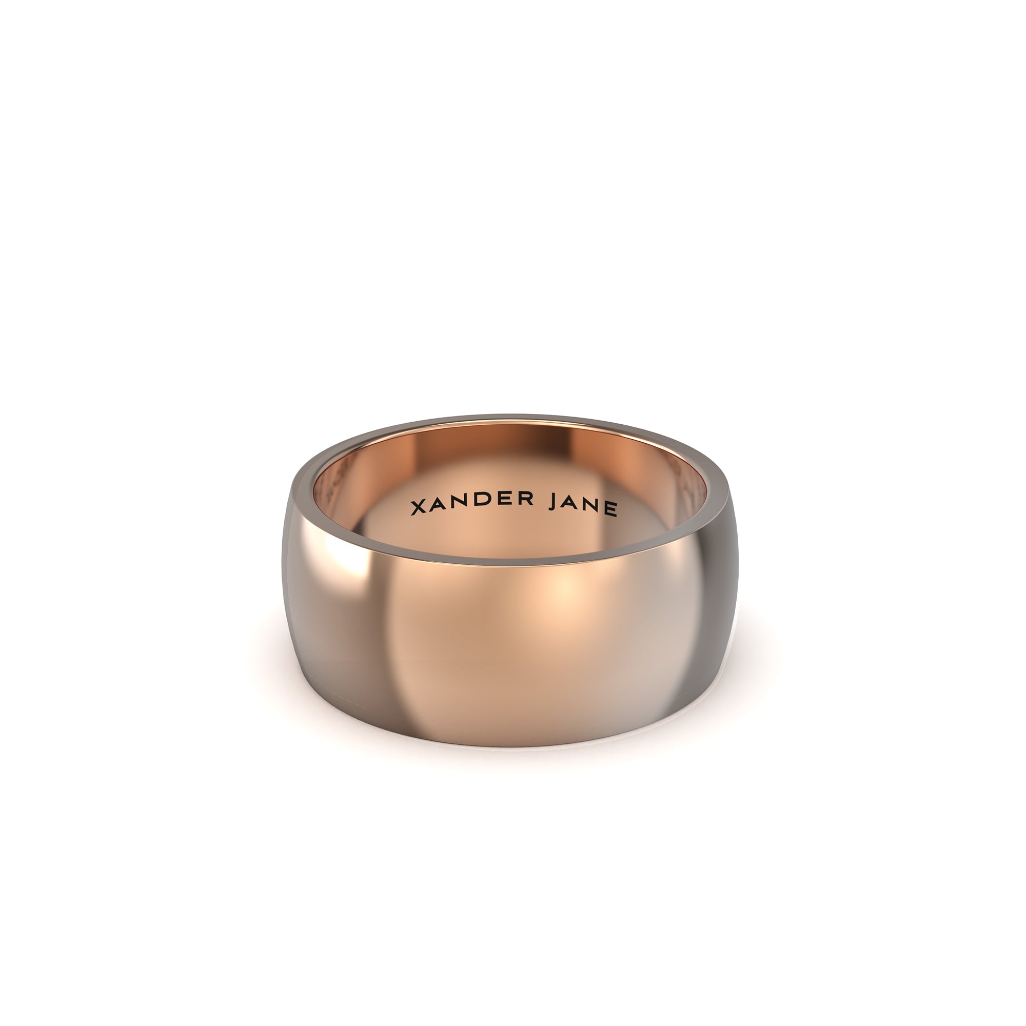 Xander Jane jewelry Plain Jane 9mm Domed Ring in 18K Rose Gold Wedding Band H