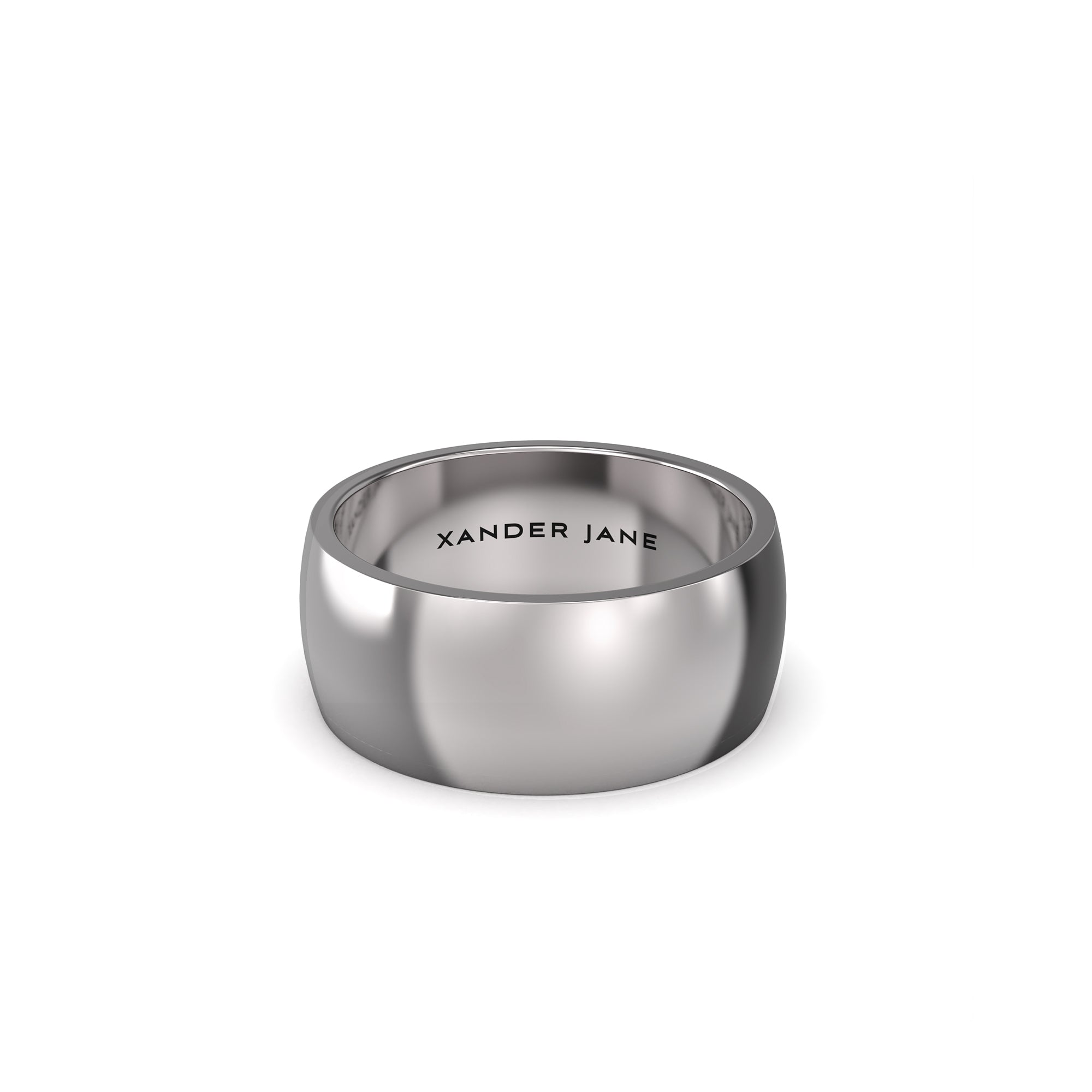 Xander Jane jewelry Plain Jane 9mm Domed Ring in 18K White Gold Wedding Band H