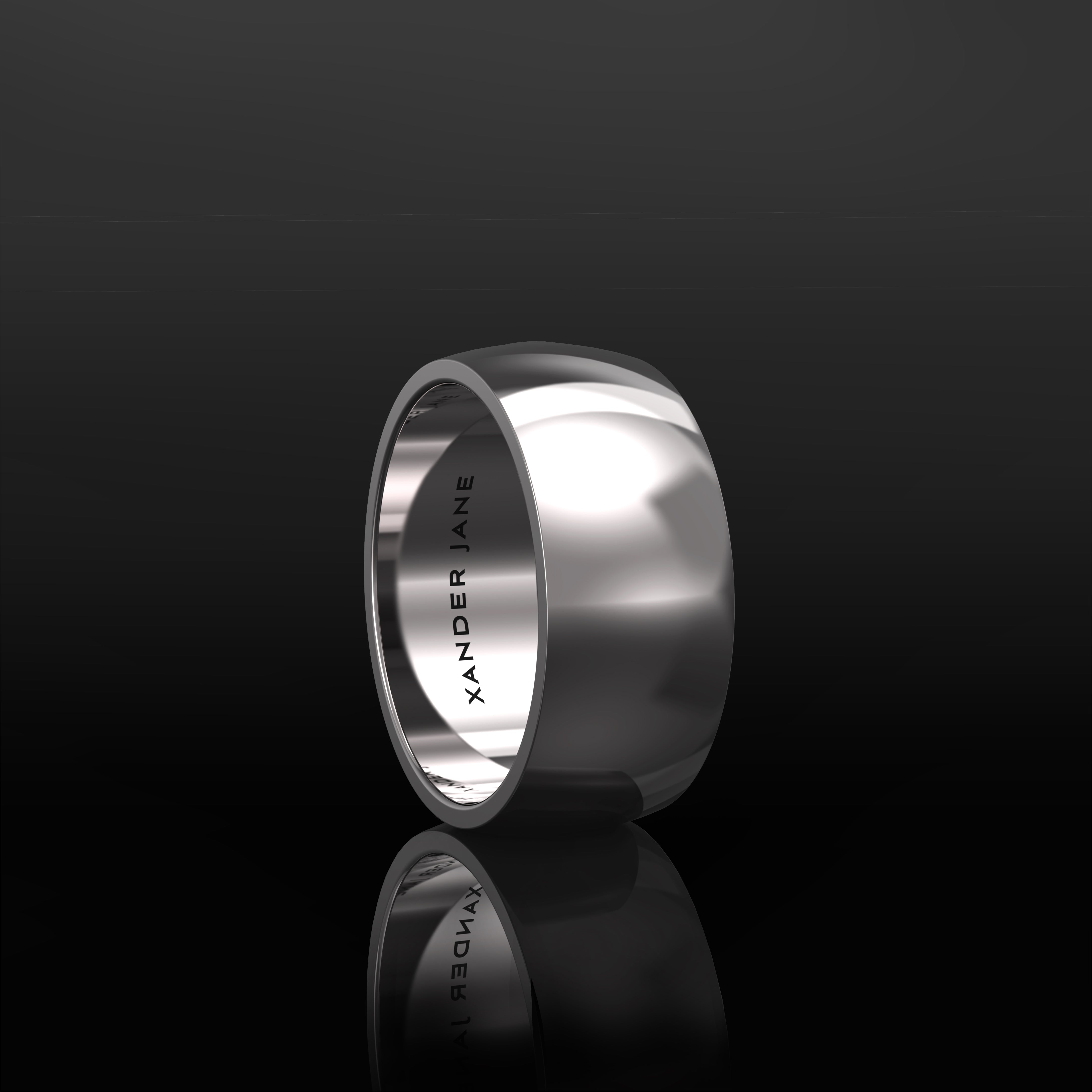 Xander Jane jewelry Plain Jane 9mm Domed Ring in 18K White Gold Wedding Band V
