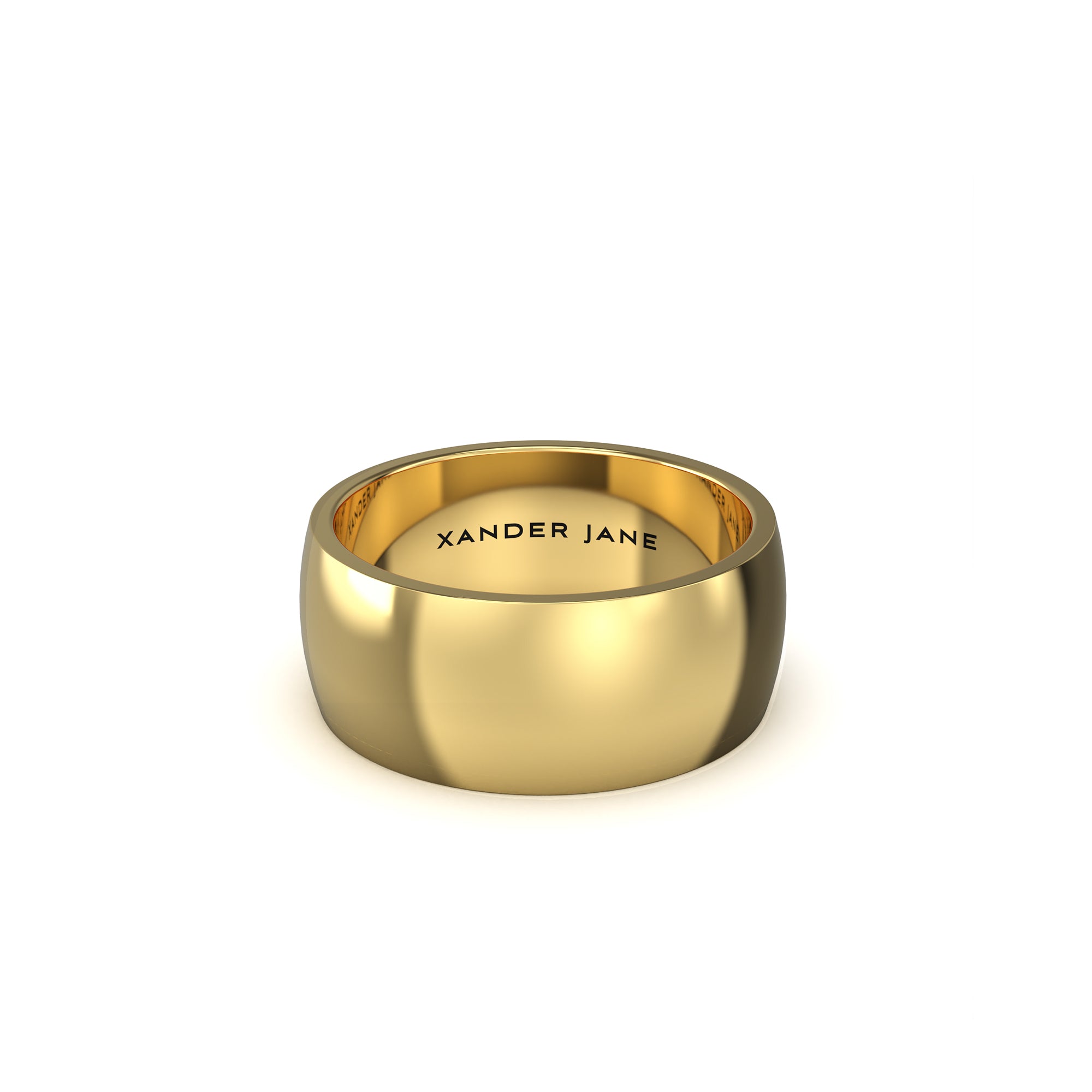 Xander Jane jewelry Plain Jane 9mm Domed Ring in 18K Yellow Gold Wedding Band H