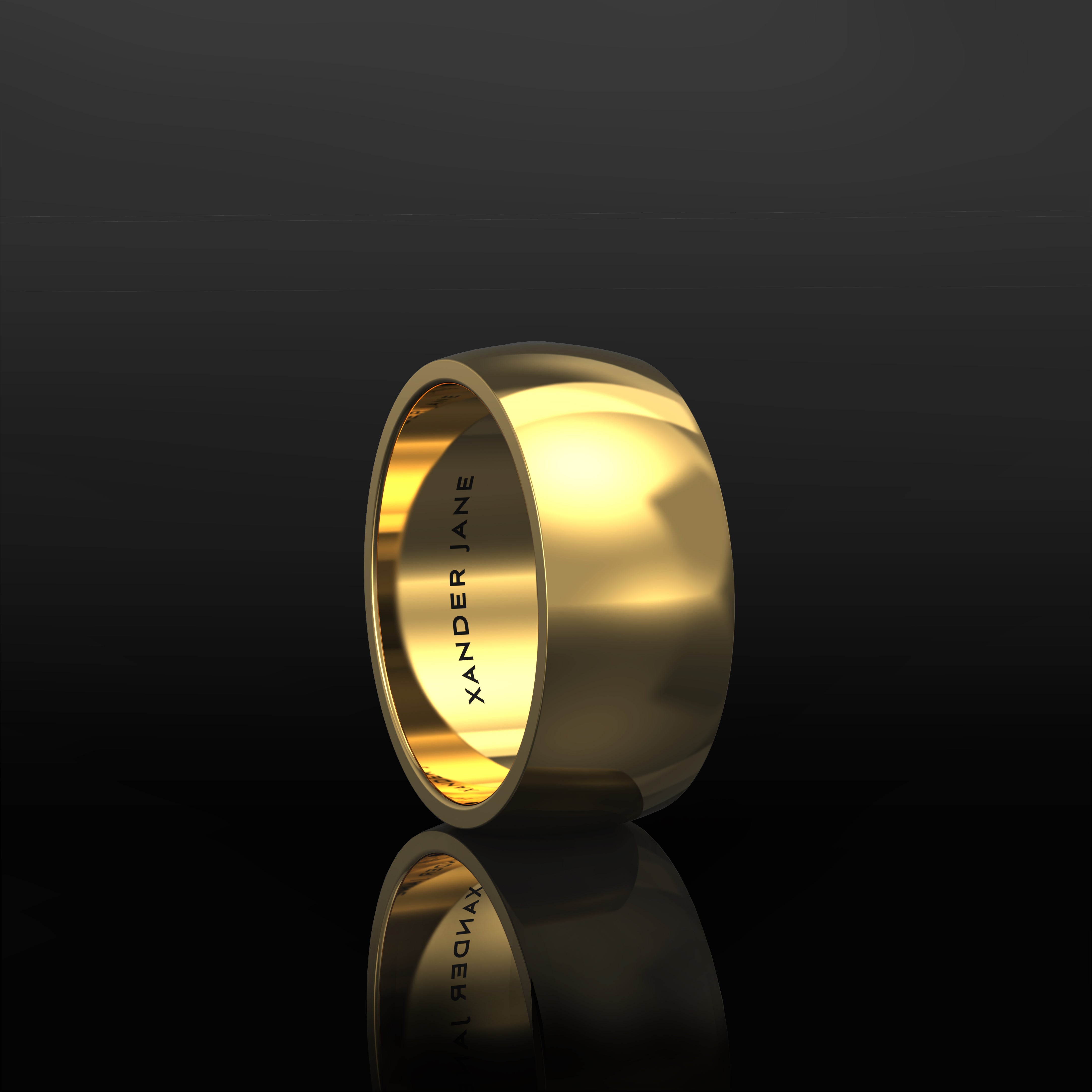 Xander Jane jewelry Plain Jane 9mm Domed Ring in 18K Yellow Gold Wedding Band V