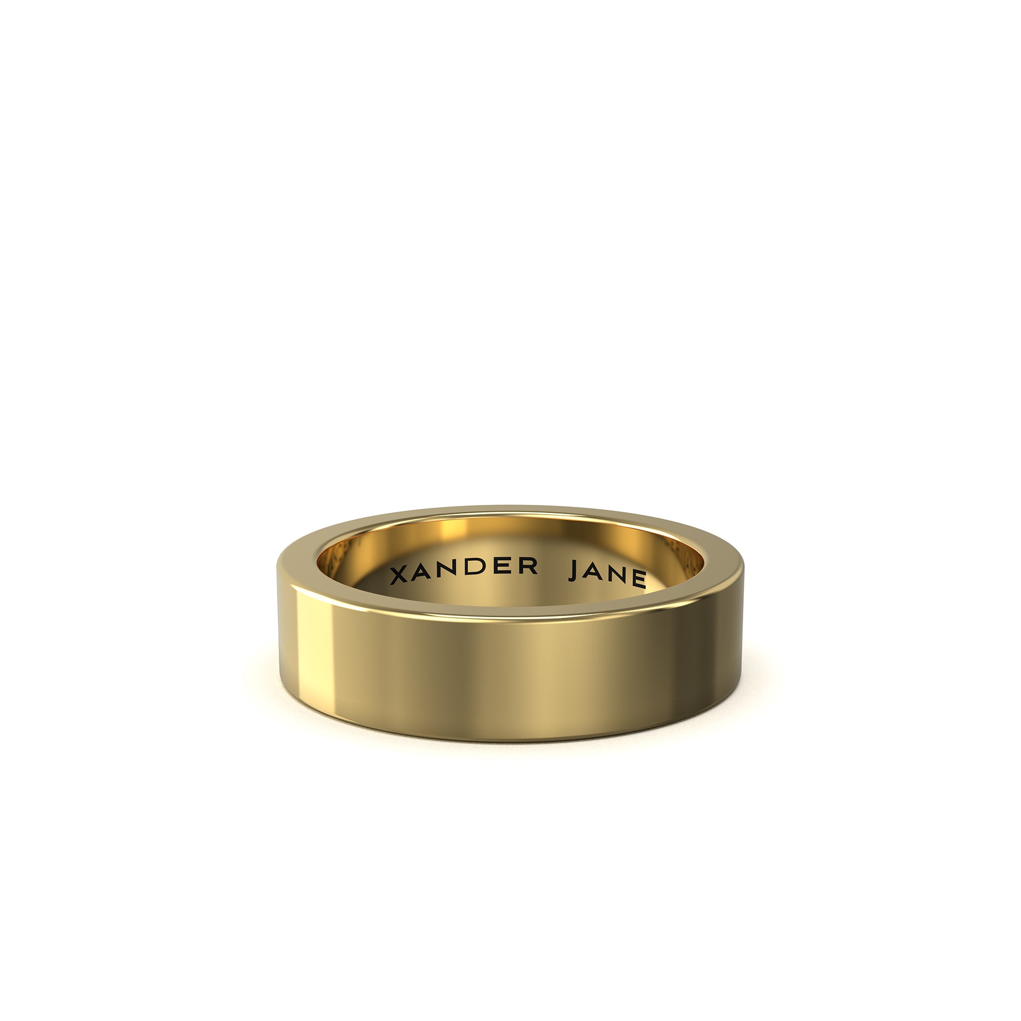 Xander Jane jewelry Plain Jane Flat 5mm Ring in 18K Yellow Gold Wedding Band H