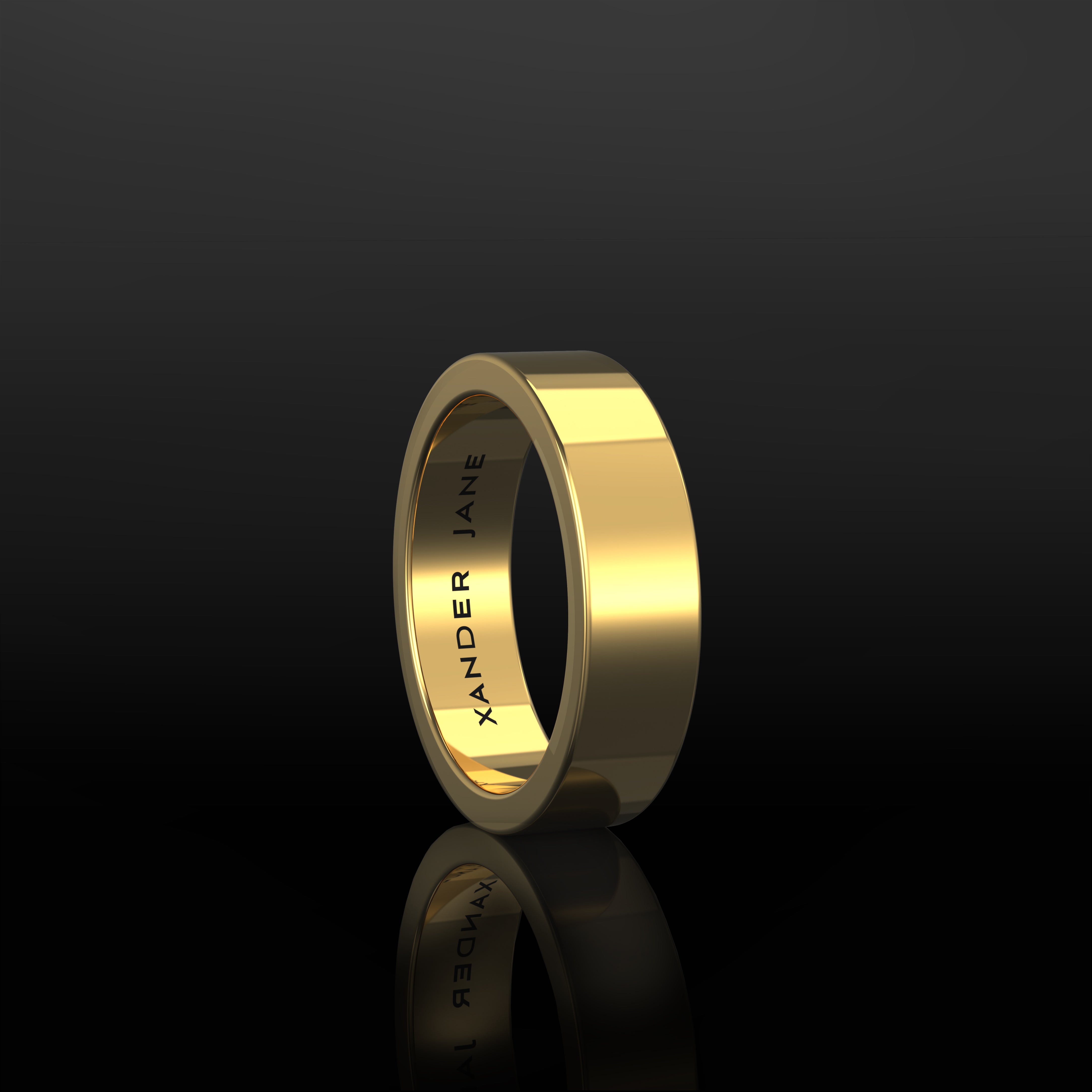Xander Jane jewelry Plain Jane Flat 5mm Ring in 18K Yellow Gold Wedding Band V
