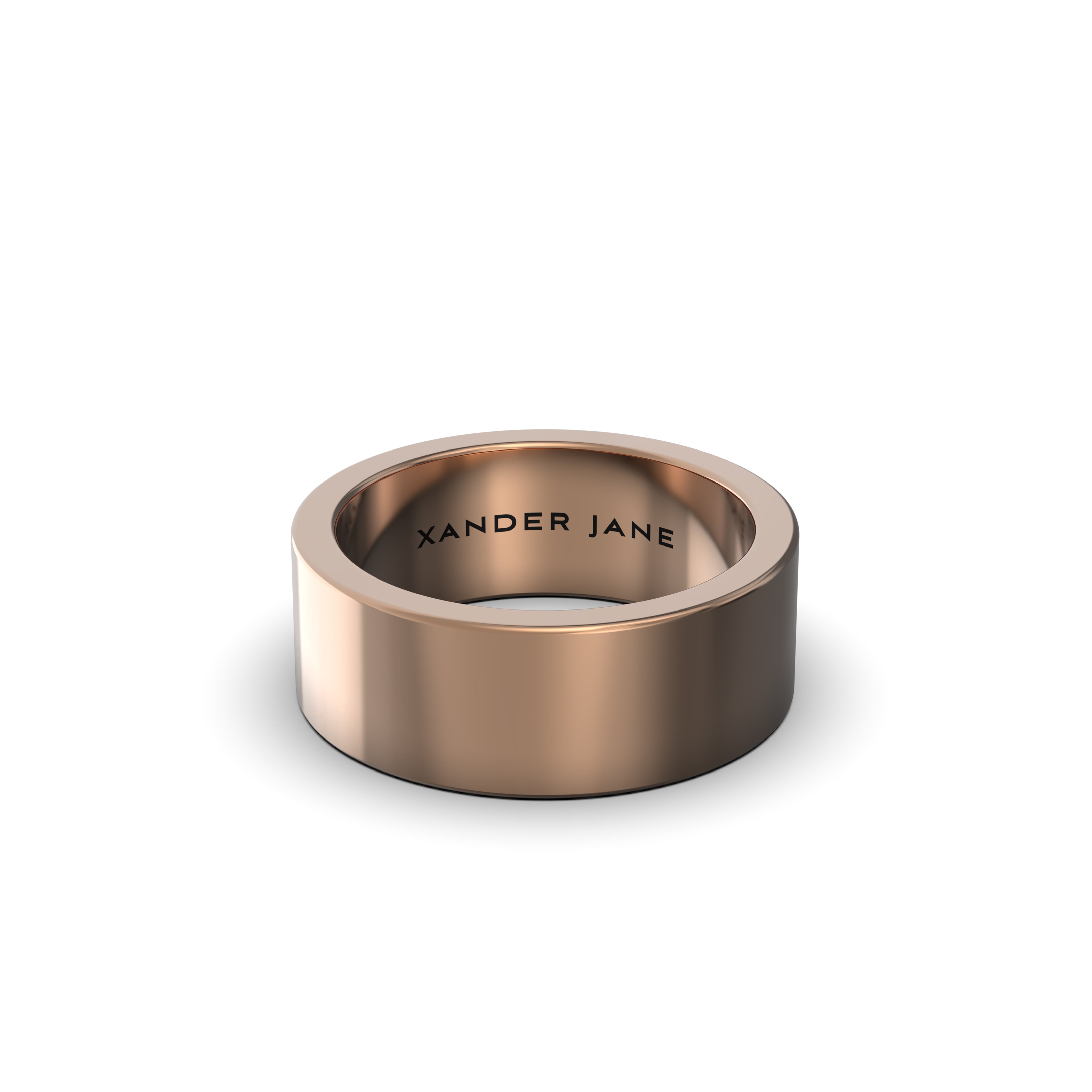Xander Jane jewelry Plain Jane Flat 7mm Ring in 18K Rose Gold Wedding Band H