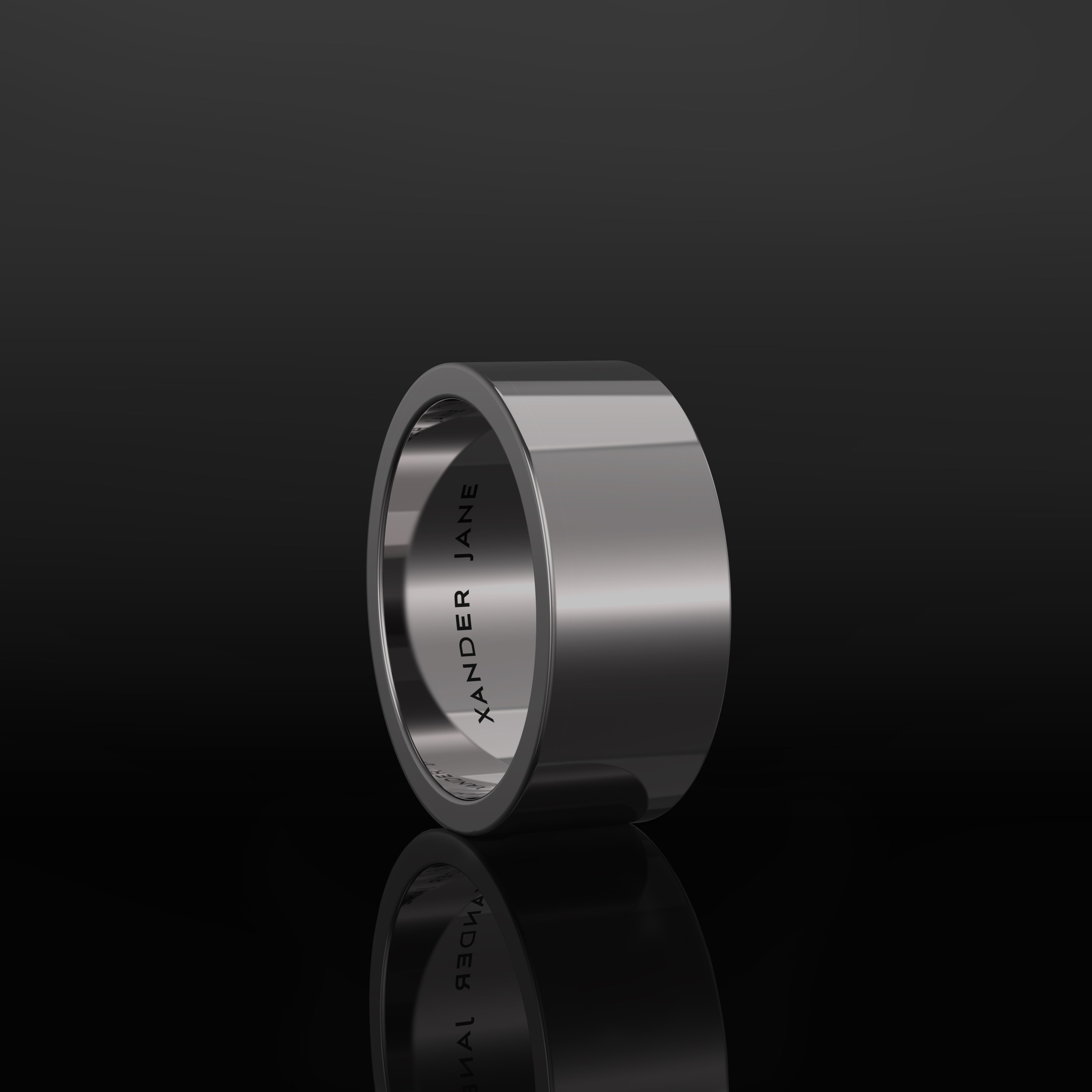 Xander Jane jewelry Plain Jane Flat 9mm Ring in 18K White Gold Wedding Band V