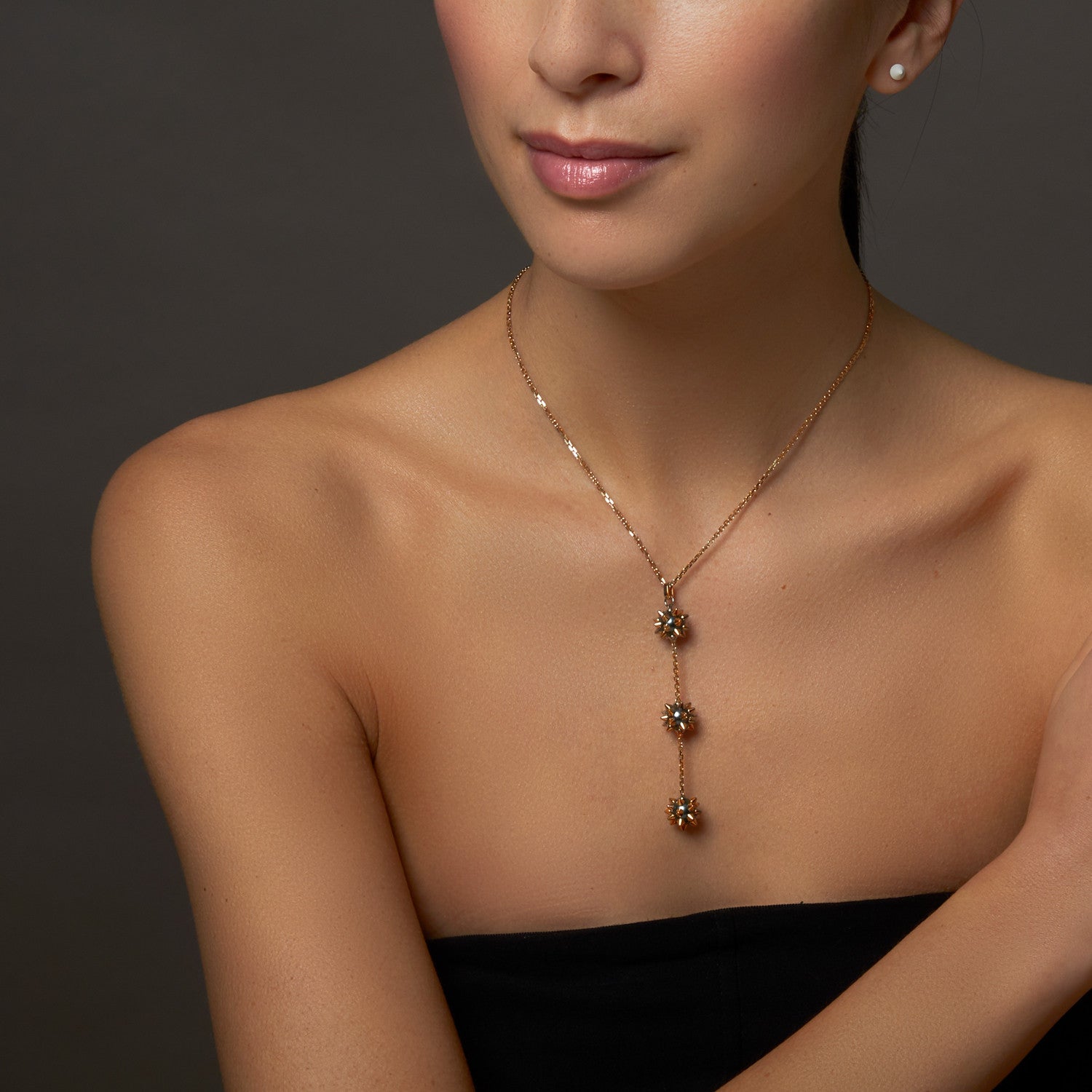SPIKED Pearl Drop Necklace